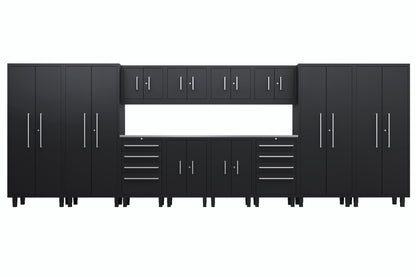 Core Plus Series 14pc Cabinet Set with Base, Tool Drawer, Wall Cabinets and 30" Lockers