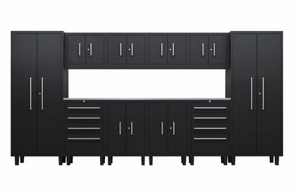Core Plus Series 12pc Cabinet Set with Base, Tool Drawer, Wall Cabinets and 30" Lockers