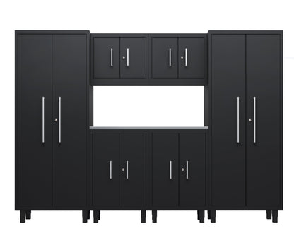 Core Plus Series 7pc Cabinet Set with Base, Wall Cabinets and 30" Lockers