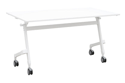 Flip-Top Training Table – Folding Desk with Locking Wheels | Multiple Top & Frame Colors