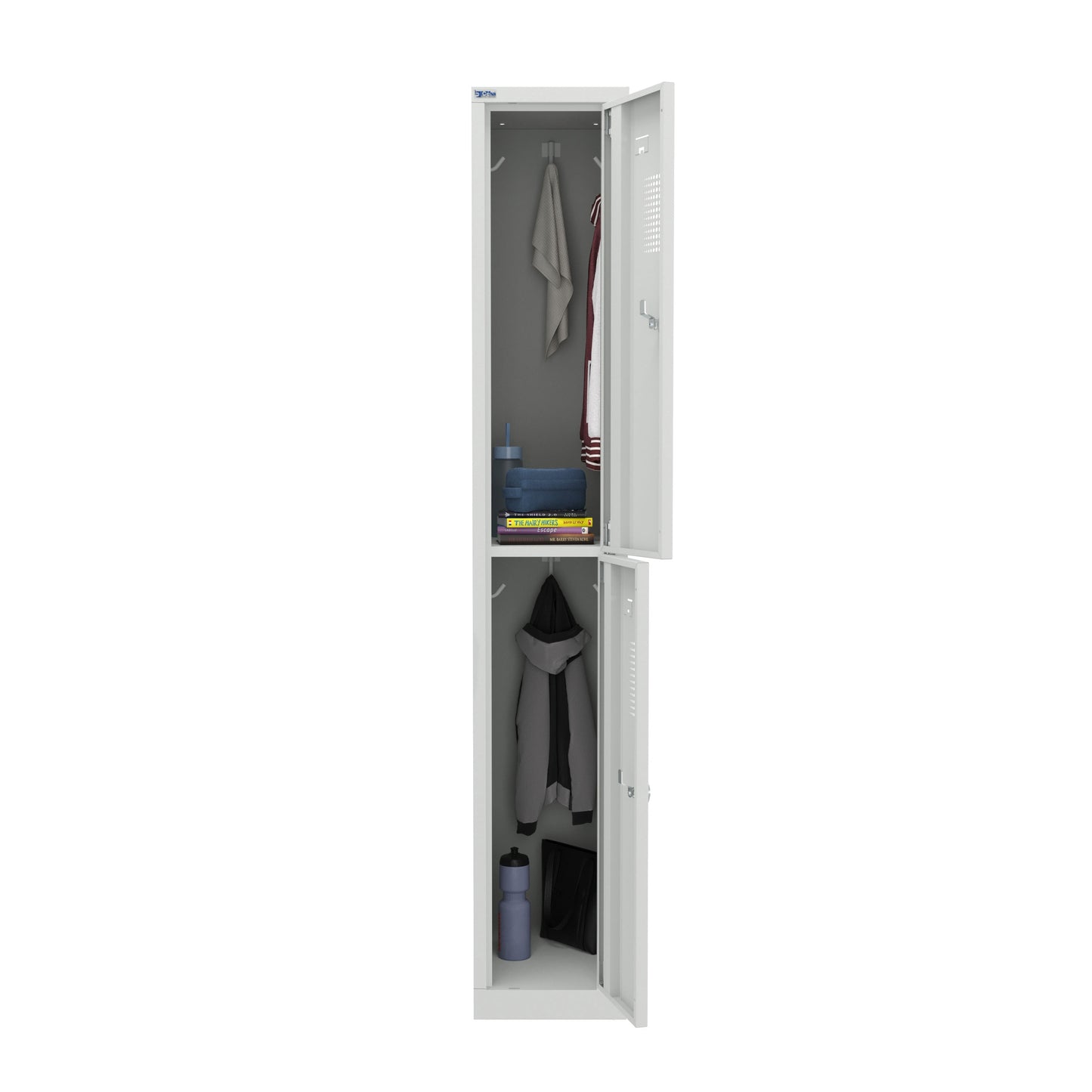 NH Series 2-Tier Premium Steel Locker with Front Vents, Heavy Duty