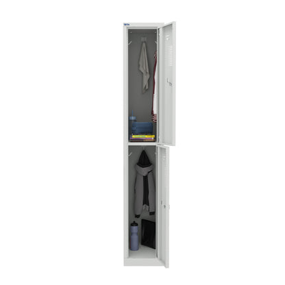 NH Series 2-Tier Premium Steel Locker with Front Vents, Heavy Duty