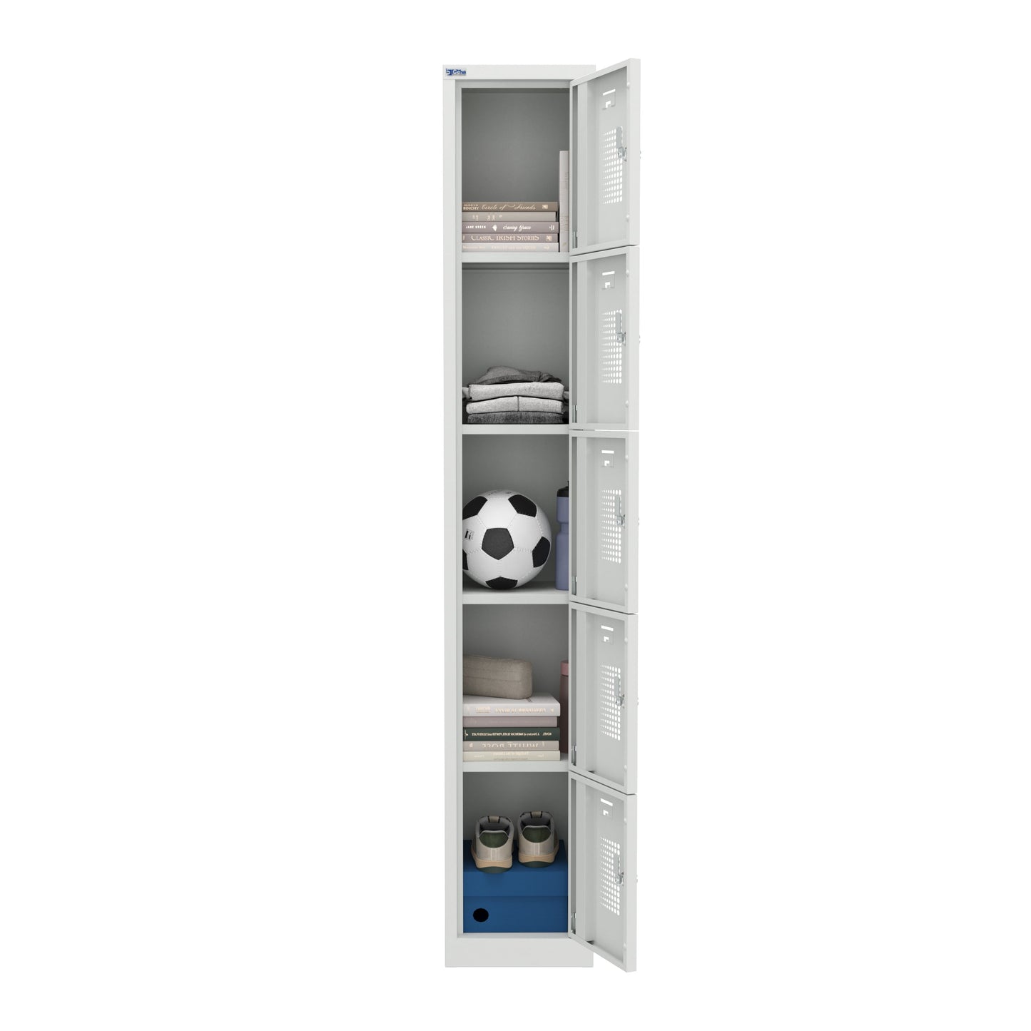 NH Series 5-Tier Premium Steel Locker with Front Vents, Heavy Duty