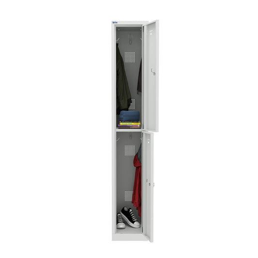 PH Series Premium Steel 2-Tier Lockers, Rear Ventilated, Name Plate Holder
