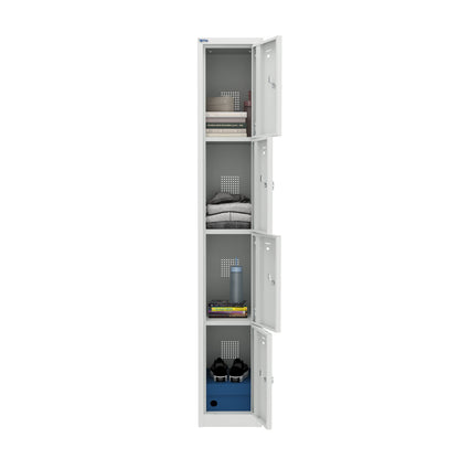 VH Series Premium Steel 4-Tier Lockers, Rear Ventilated