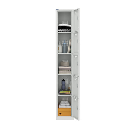 VH Series Premium Steel 5-Tier Lockers, Rear Ventilated