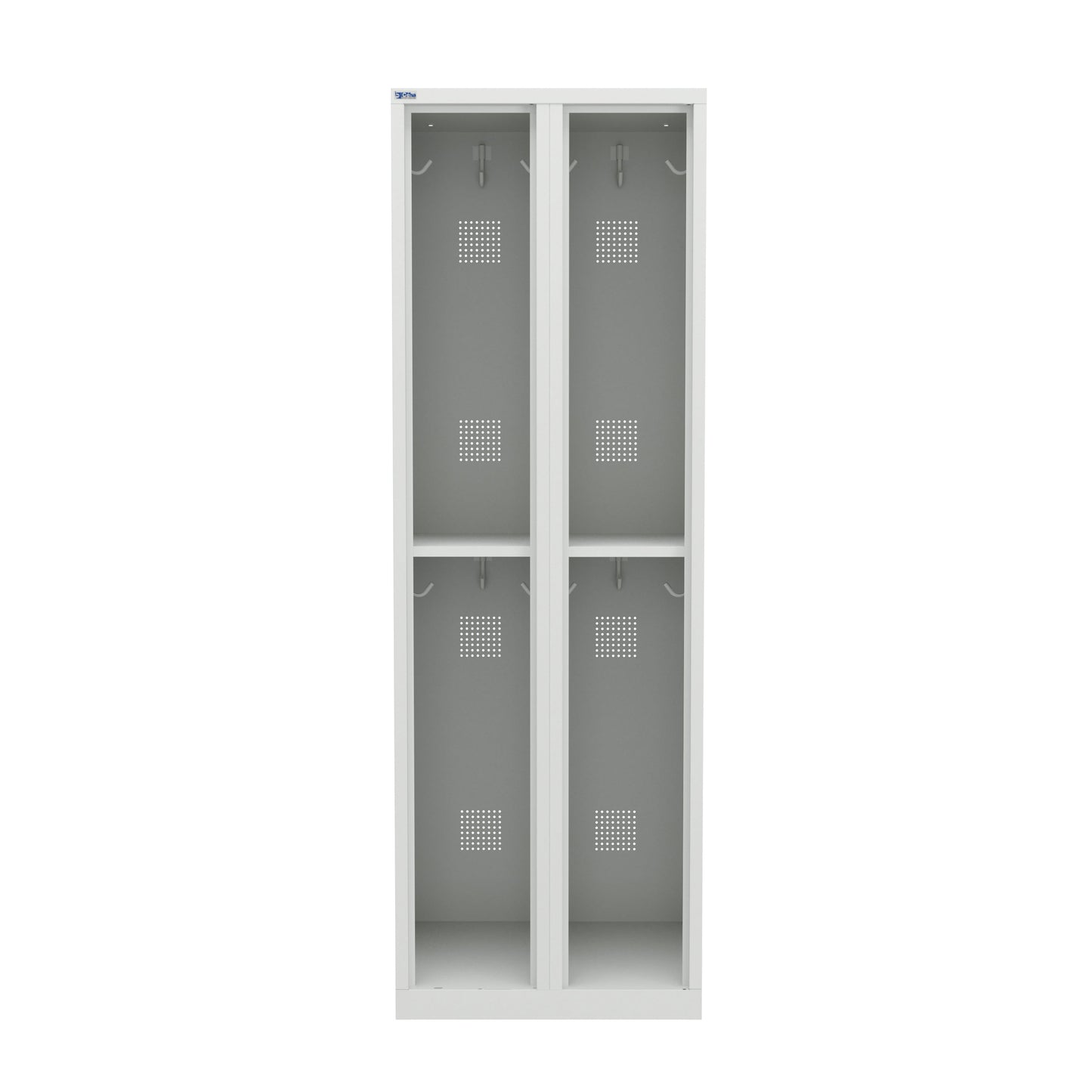 PH Series Premium Steel 2-Tier Lockers, Rear Ventilated, Name Plate Holder