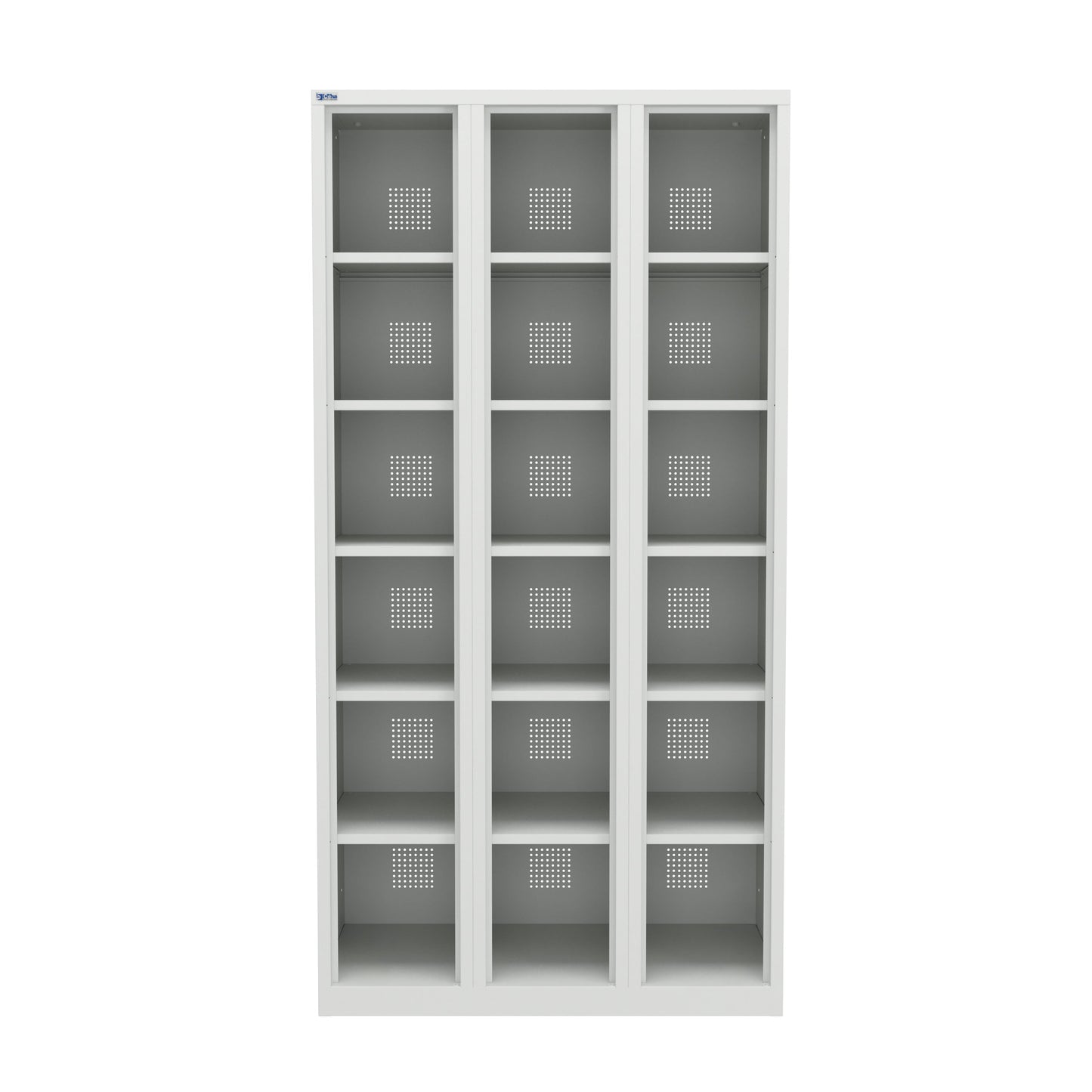 VH Series Premium Steel 6-Tier Lockers, Rear Ventilated