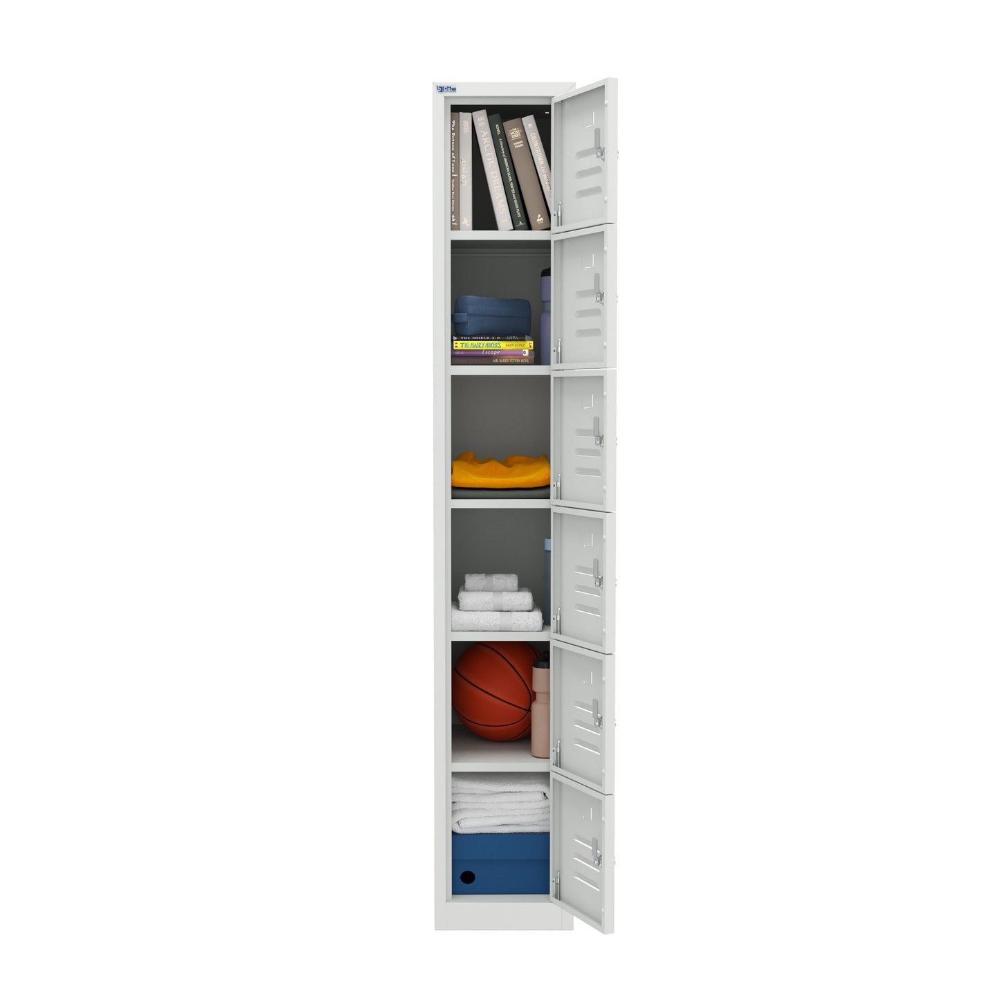 RH Series, Commercial Grade Steel 6-Tier Locker, Louver Vents, Banks of 1, 2, 3, or 4