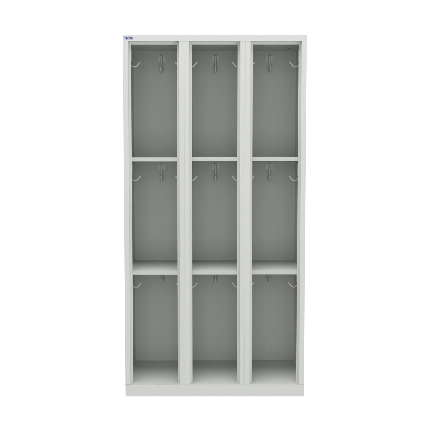 RH Series, Commercial Grade Steel 3-Tier Locker, Louver Vents, Banks of 1, 2, 3, or 4