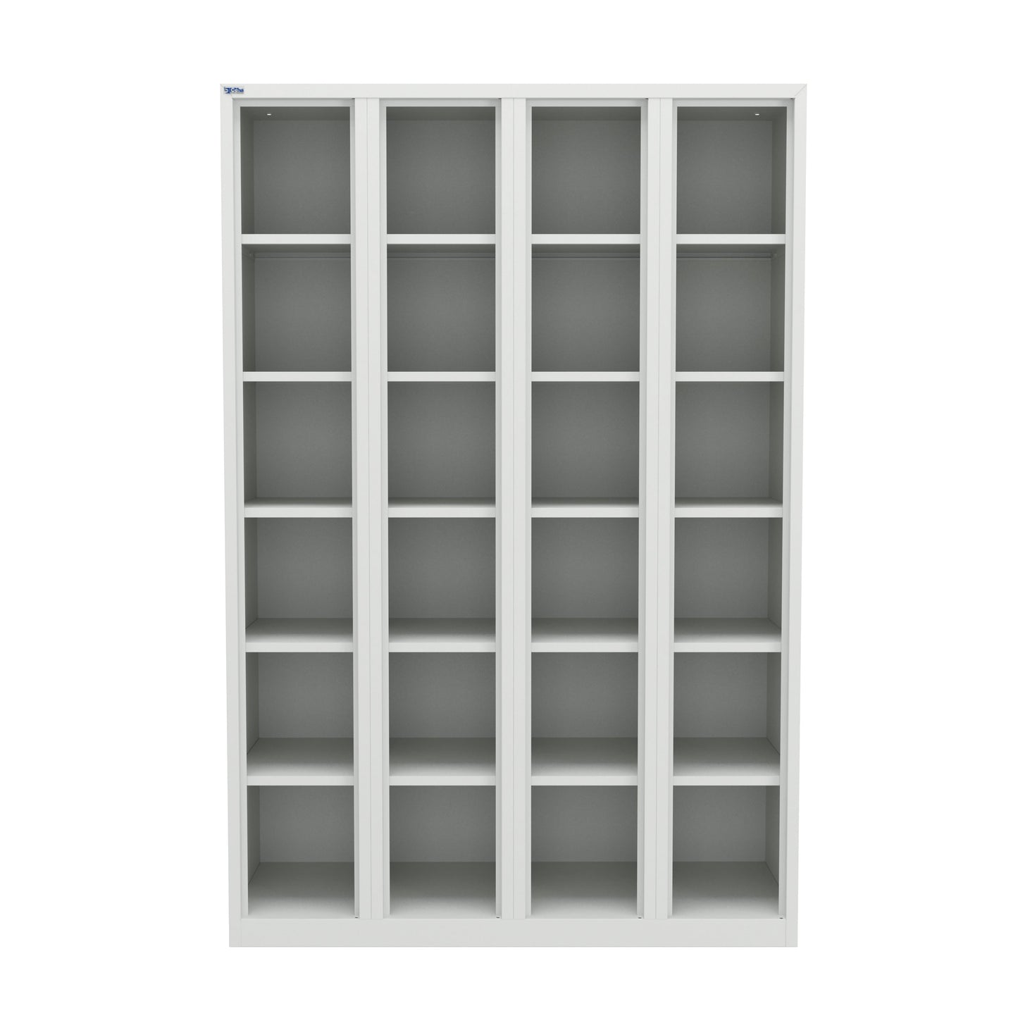 RH Series, Commercial Grade Steel 6-Tier Locker, Louver Vents, Banks of 1, 2, 3, or 4