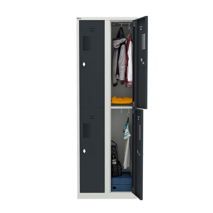 NH Series 2-Tier Premium Steel Locker with Front Vents, Heavy Duty