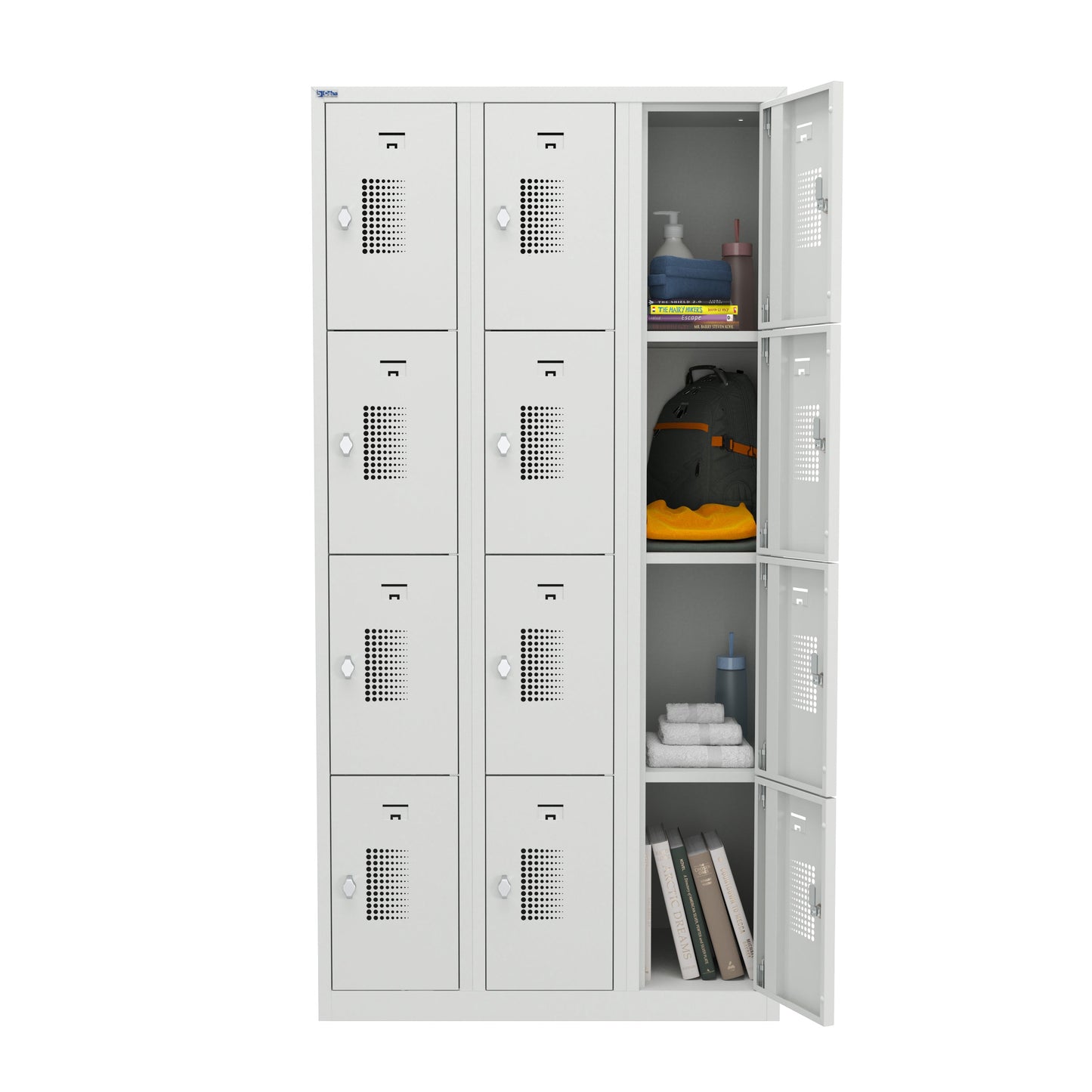 NH Series 4-Tier Premium Steel Locker with Front Vents, Heavy Duty