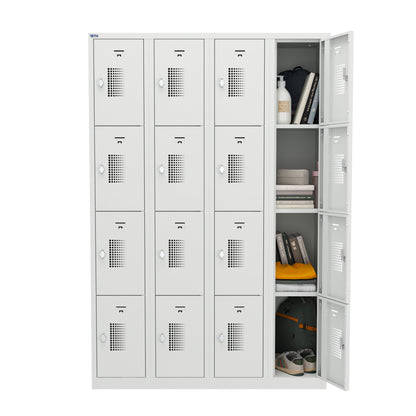 NH Series 4-Tier Premium Steel Locker with Front Vents, Heavy Duty