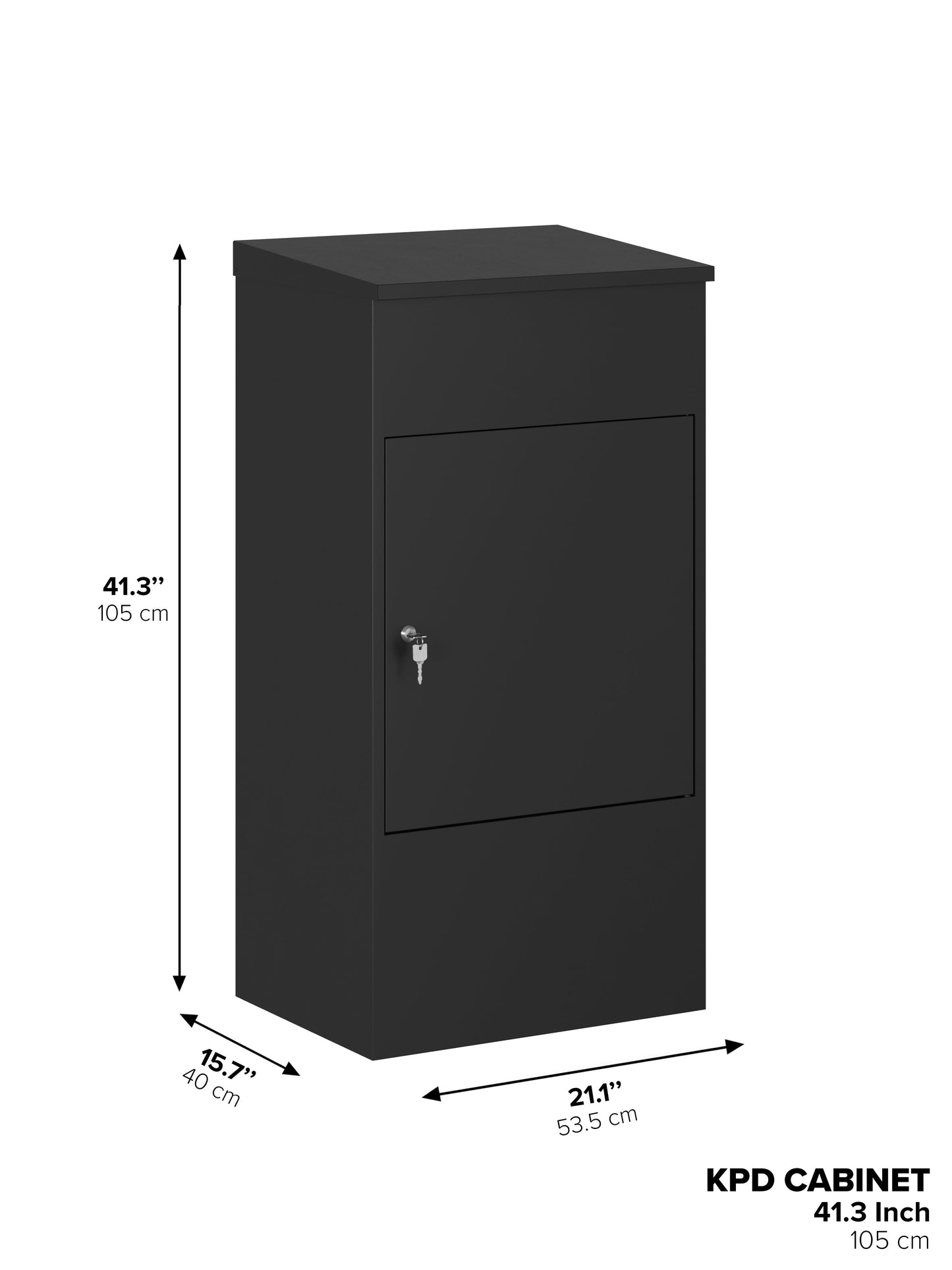 Lockable Outdoor Parcel Drop Box – Secure Package Locker with Protective Overhang | Multiple Sizes & Colors - KPD Series