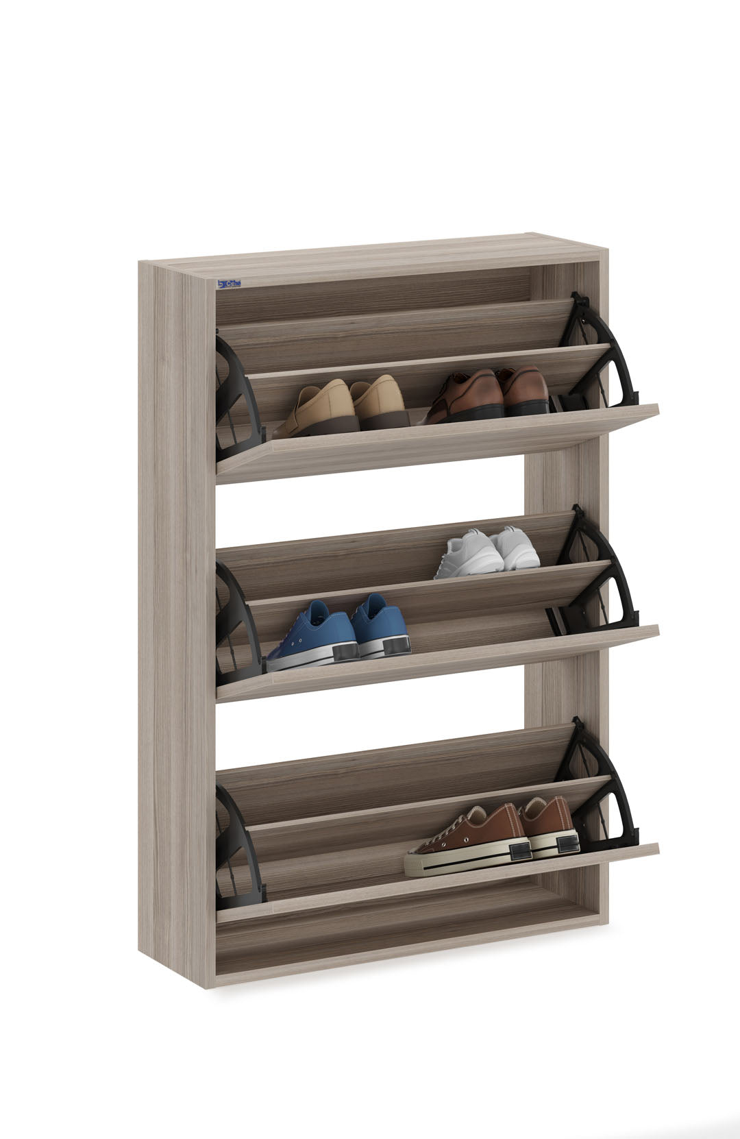 3-Tier Wooden Shoe Cabinet
