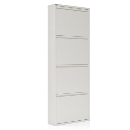 Metal Shoe Cabinet, Wall-Mountable, 3–5 Tier Storage, Multiple Ventilation Options - AYK Series