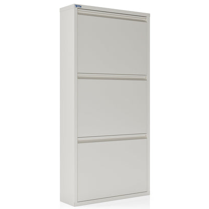 Metal Shoe Cabinet, Wall-Mountable, 3–5 Tier Storage, Multiple Ventilation Options - AYK Series