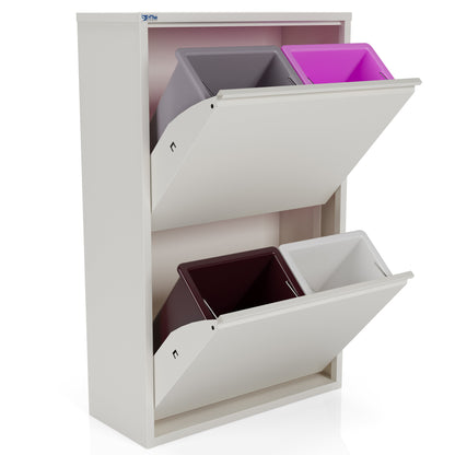 Metal Tilt-Out Storage Cabinet – 2-Tier Wall-Mount Organizer | 13” & 24” Width Options