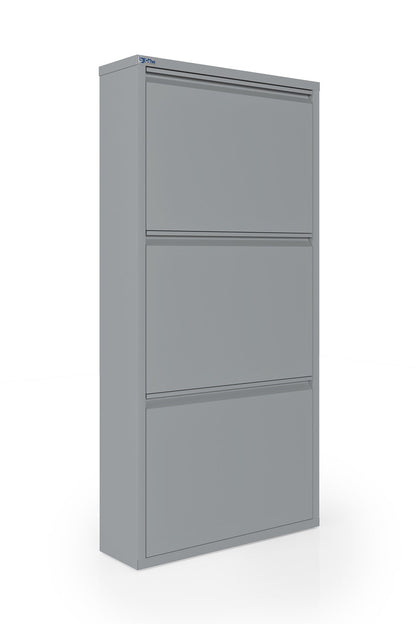 Metal Shoe Cabinet, Wall-Mountable, 3–5 Tier Storage, Multiple Ventilation Options - AYK Series
