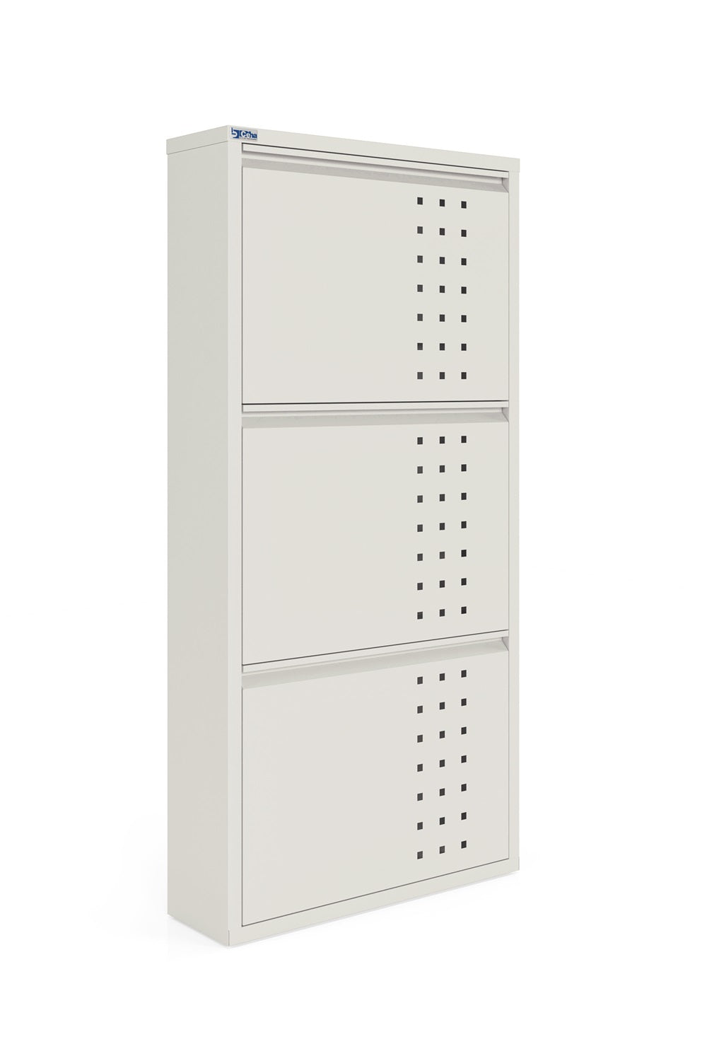 Metal Shoe Cabinet, Wall-Mountable, 3–5 Tier Storage, Multiple Ventilation Options - AYK Series
