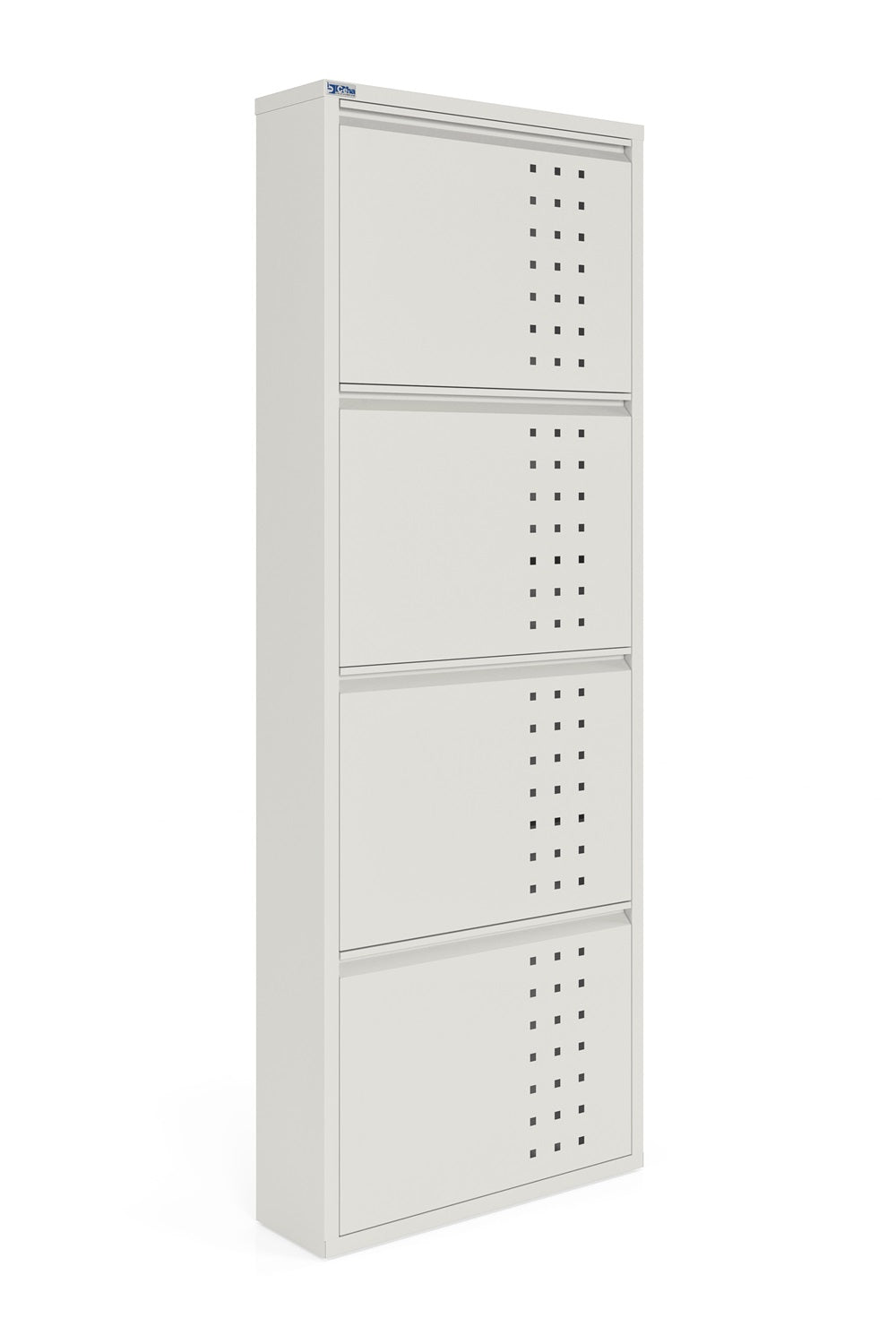 Metal Shoe Cabinet, Wall-Mountable, 3–5 Tier Storage, Multiple Ventilation Options - AYK Series