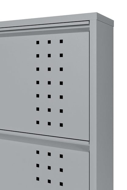 Metal Shoe Cabinet, Wall-Mountable, 3–5 Tier Storage, Multiple Ventilation Options - AYK Series