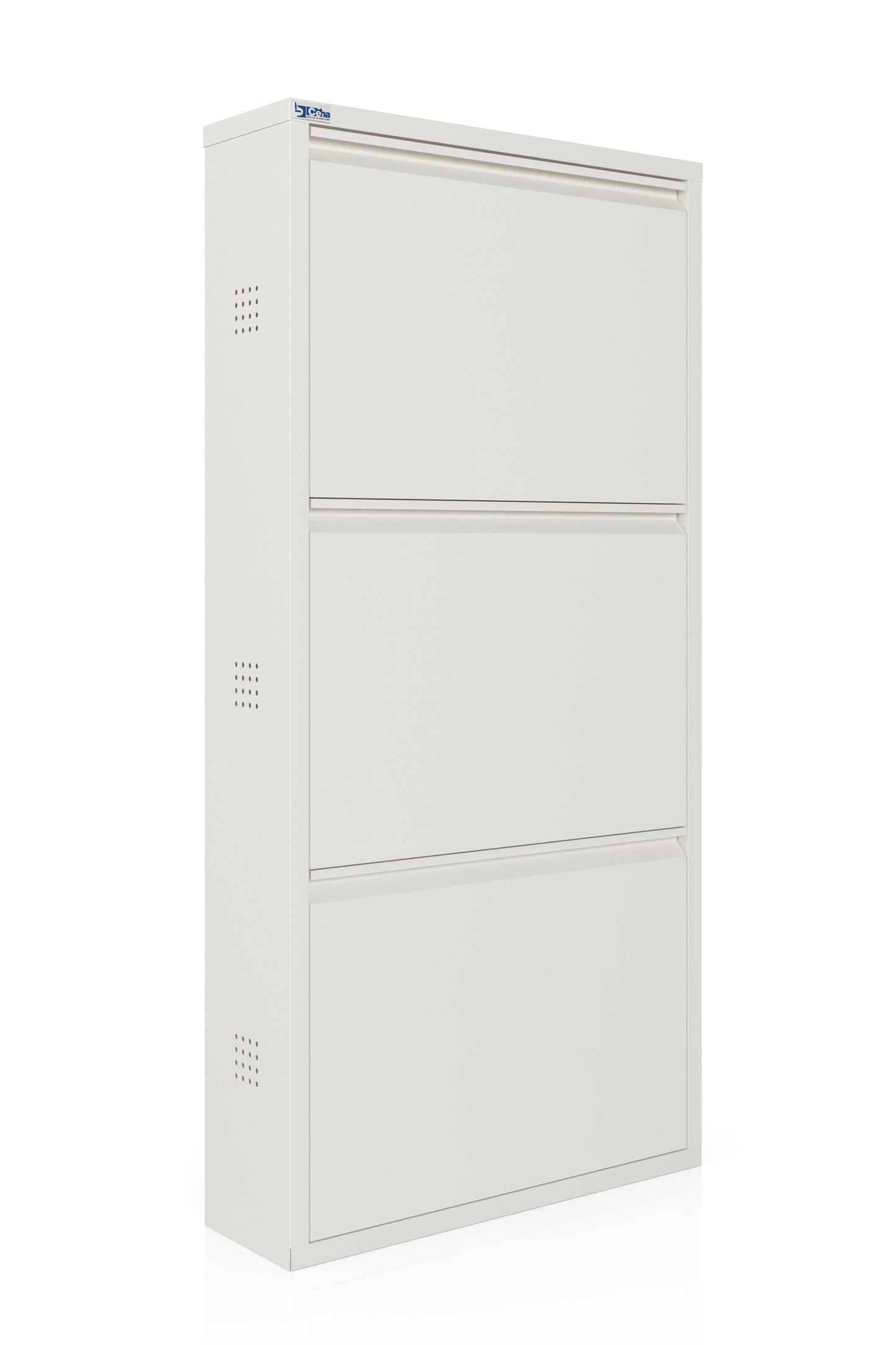 Metal Shoe Cabinet, Wall-Mountable, 3–5 Tier Storage, Multiple Ventilation Options - AYK Series