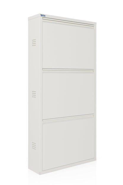 Metal Shoe Cabinet, Wall-Mountable, 3–5 Tier Storage, Multiple Ventilation Options - AYK Series