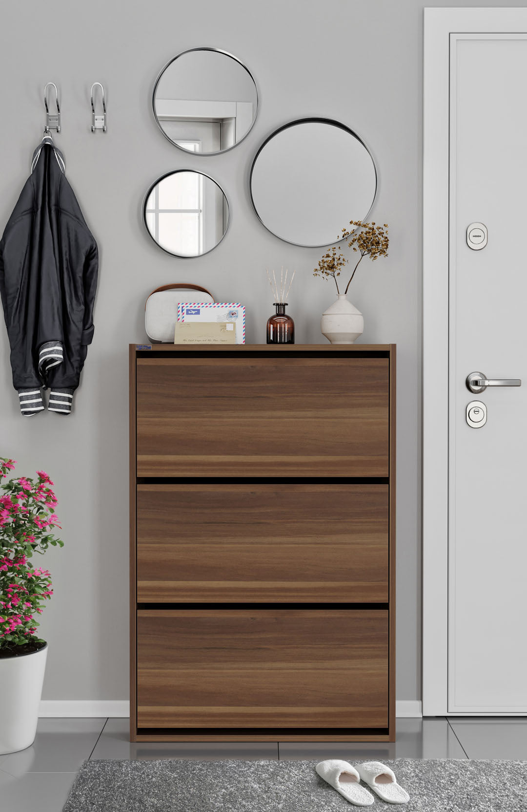 3-Tier Wooden Shoe Cabinet