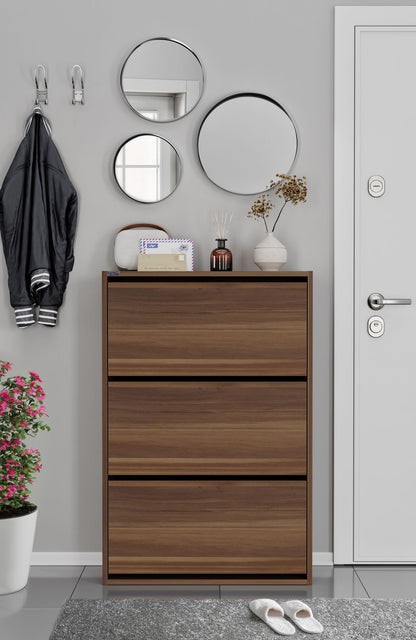 3-Tier Wooden Shoe Cabinet