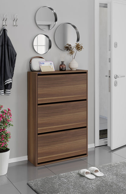 3-Tier Wooden Shoe Cabinet