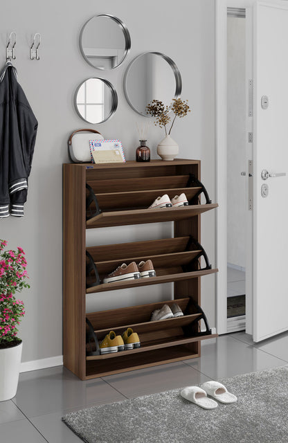 3-Tier Wooden Shoe Cabinet