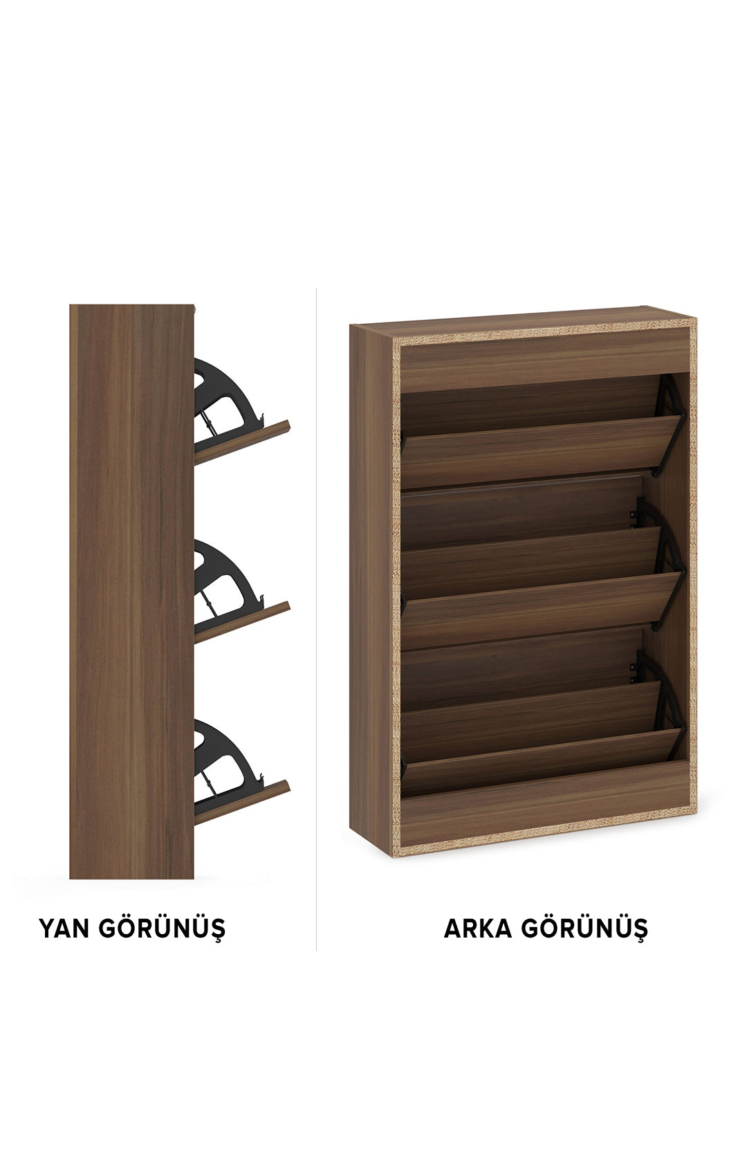 3-Tier Wooden Shoe Cabinet