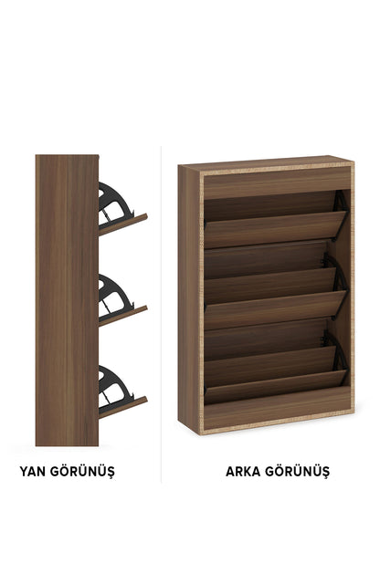 3-Tier Wooden Shoe Cabinet