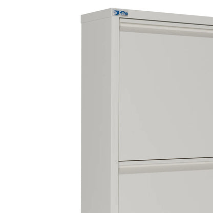 Antibacterial 3 Tier metal shoe cabinet without holes