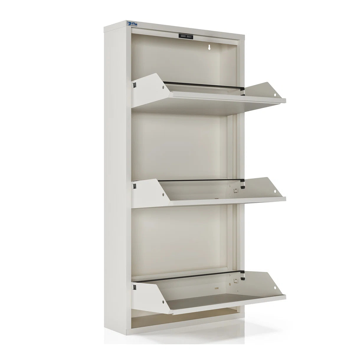 Antibacterial 3 Tier metal shoe cabinet without holes