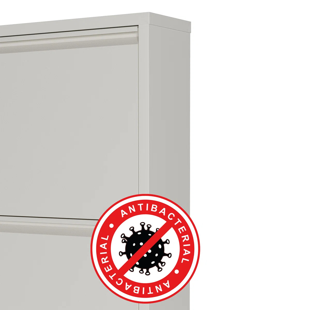 Antibacterial 3 Tier metal shoe cabinet without holes