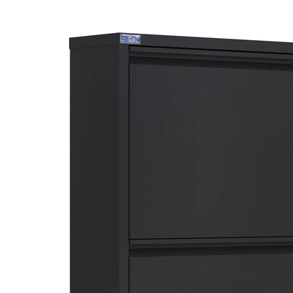 Antibacterial 3 Tier metal shoe cabinet without holes
