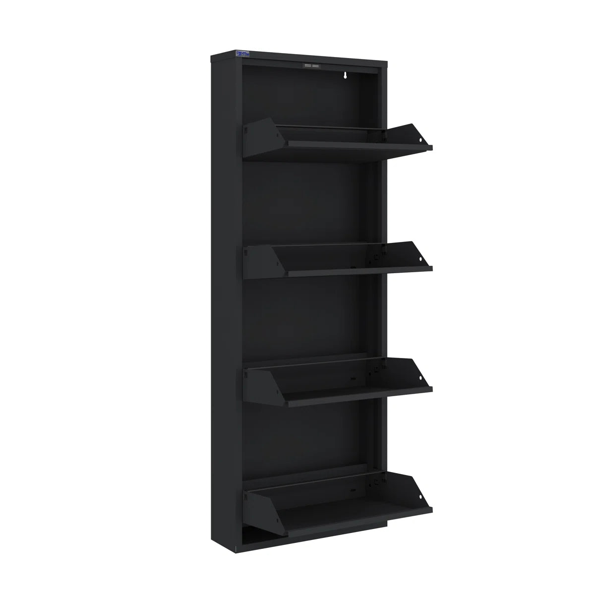 Antibacterial 4 Tier Metal Shoe Cabinet Without Holes