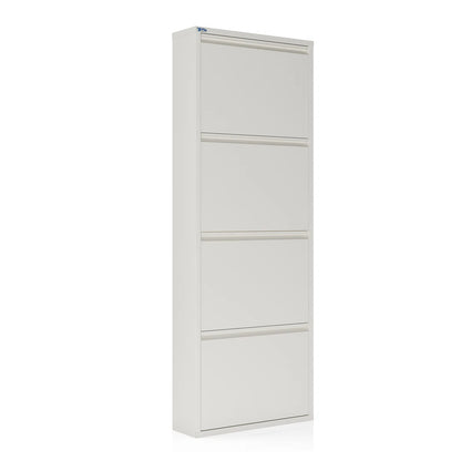 Antibacterial 4 Tier Metal Shoe Cabinet Without Holes