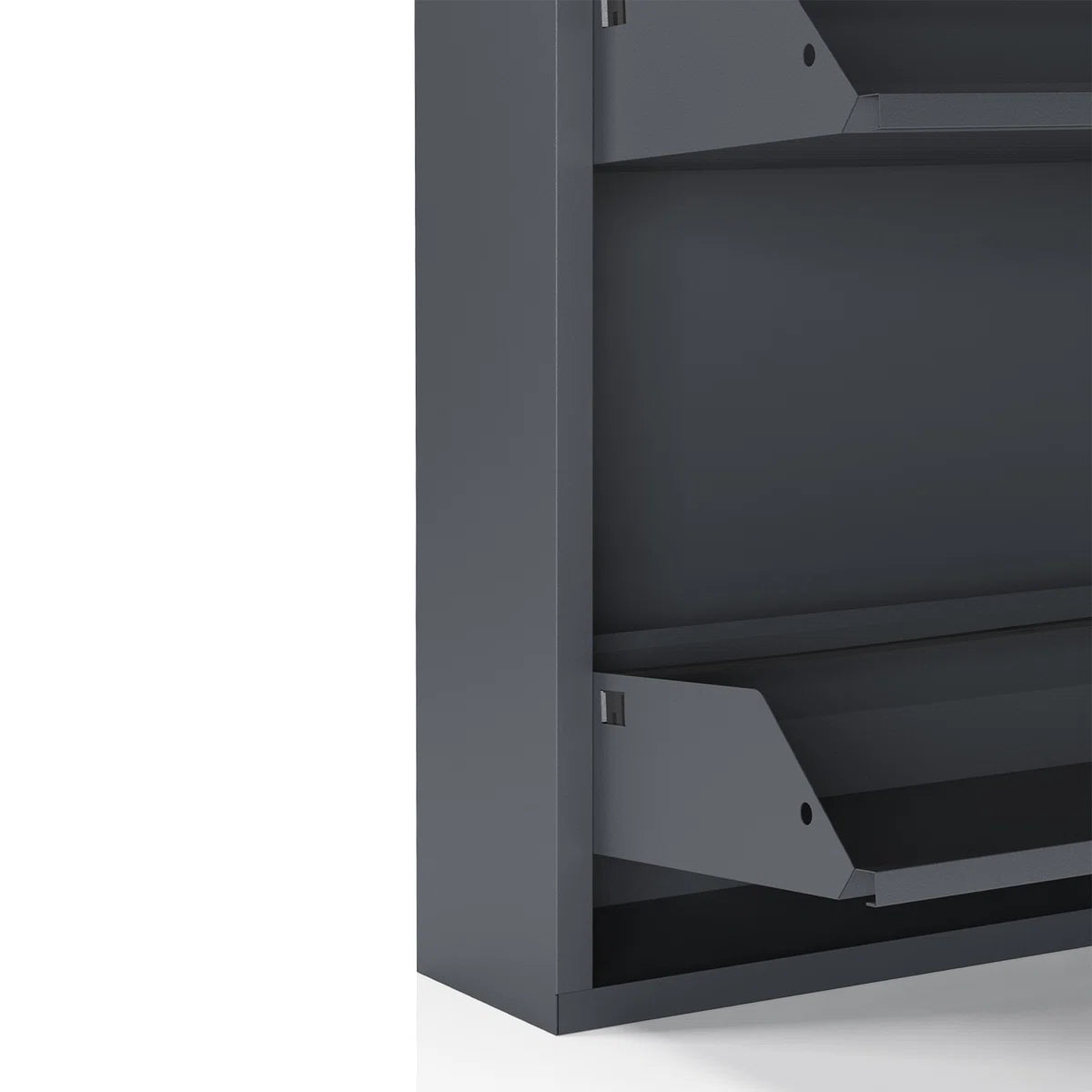 Antibacterial 4 Tier Metal Shoe Cabinet Without Holes