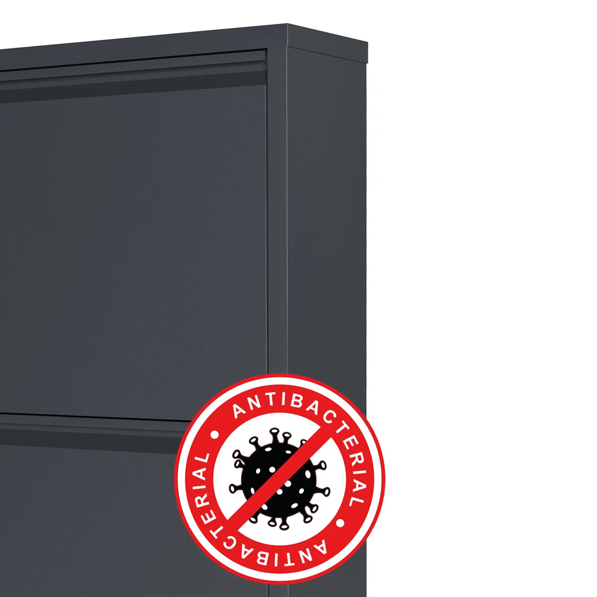 Antibacterial 4 Tier Metal Shoe Cabinet Without Holes
