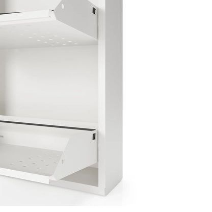 Antibacterial 5 Tier Metal Shoe Cabinet Front Holes