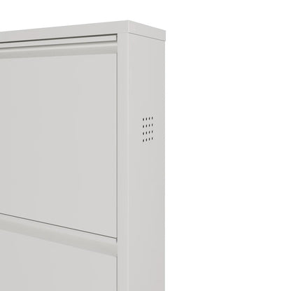 Antibacterial 5 Tier Metal Shoe Cabinet Side Holes