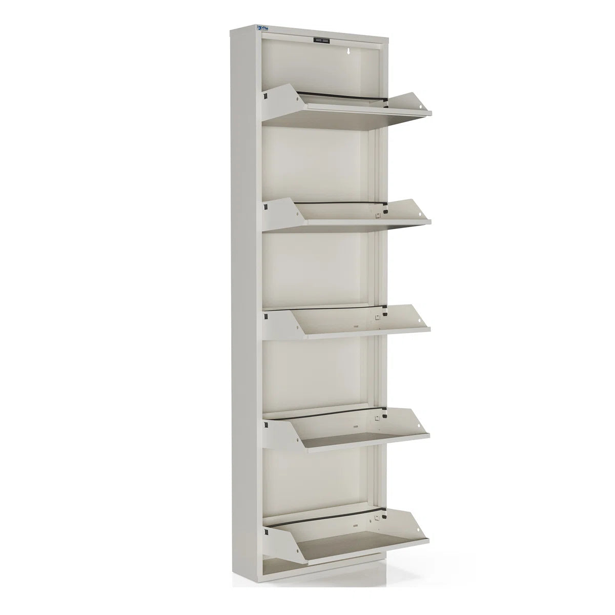 Antibacterial 5 Tier Metal Shoe Cabinet Without Holes
