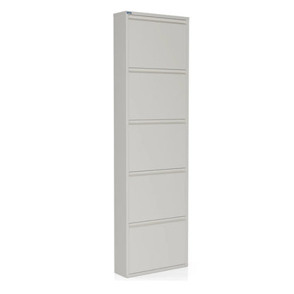 Antibacterial 5 Tier Metal Shoe Cabinet Without Holes