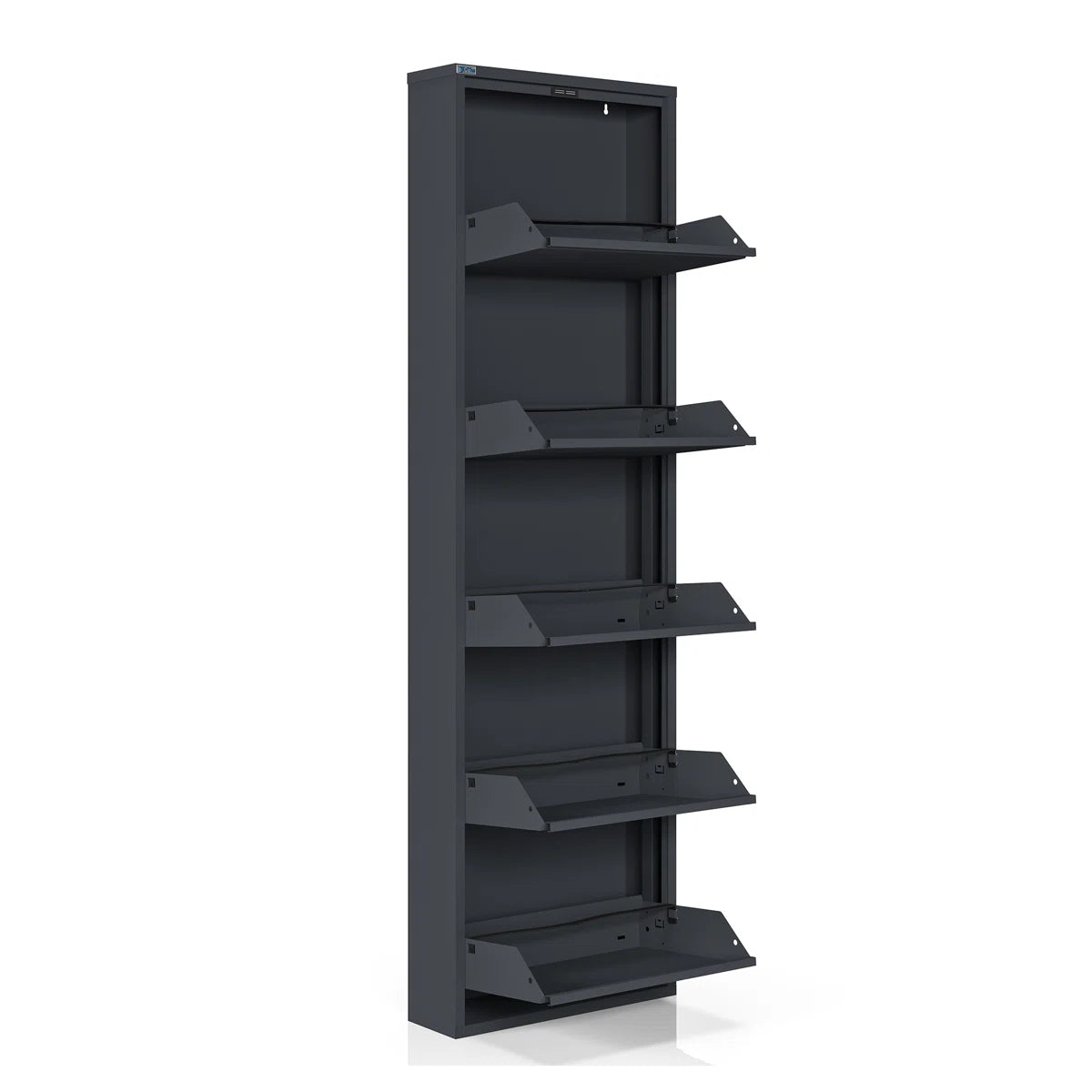 Antibacterial 5 Tier Metal Shoe Cabinet Without Holes
