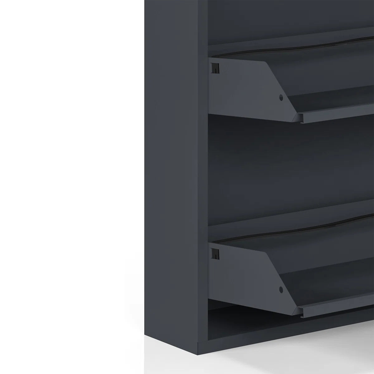 Antibacterial 5 Tier Metal Shoe Cabinet Without Holes