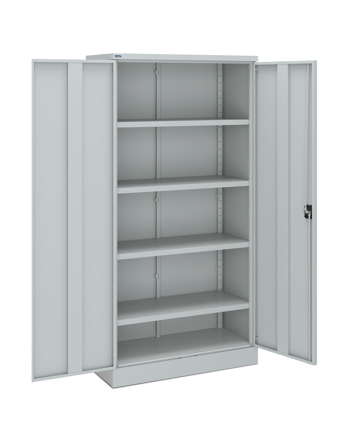 BDM Metal Storage Cabinet – Flat-Pack Design with 4 Adjustable Shelves, Locking Doors, Heavy-Duty Storage